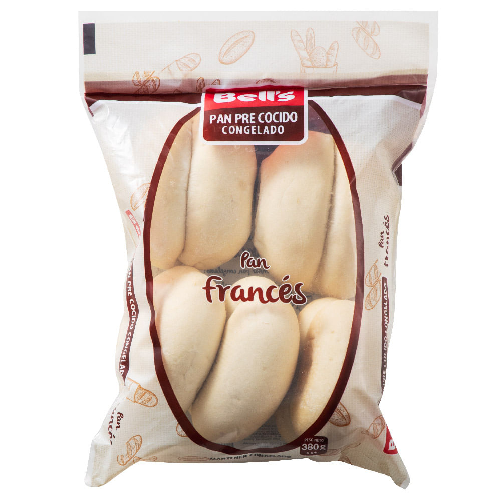 Pan Francés Precocido Congelado BELL'S Bolsa 5un