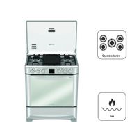 Cocina a Gas MABE 5 Quemadores CMP7670FX0 Inox