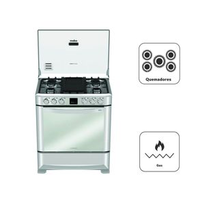 Mabe 5 Hornillas Gas Inox CMP7670FX0