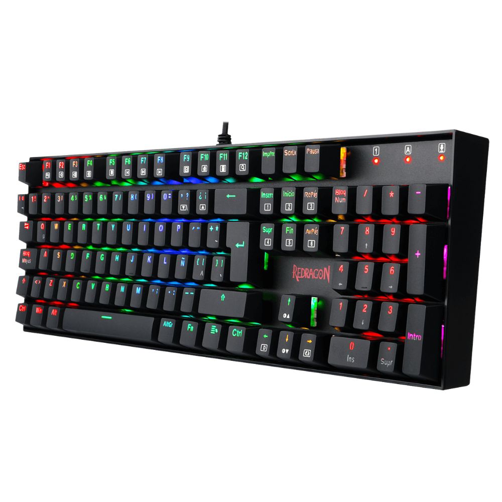Teclado Mecanico Redragon Negro Mitra K551 Switch Rojo RGB