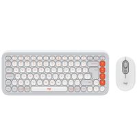 Kit Teclado y Mouse Logitech Pop Icon Bluetooth Multidispositivo Blanco