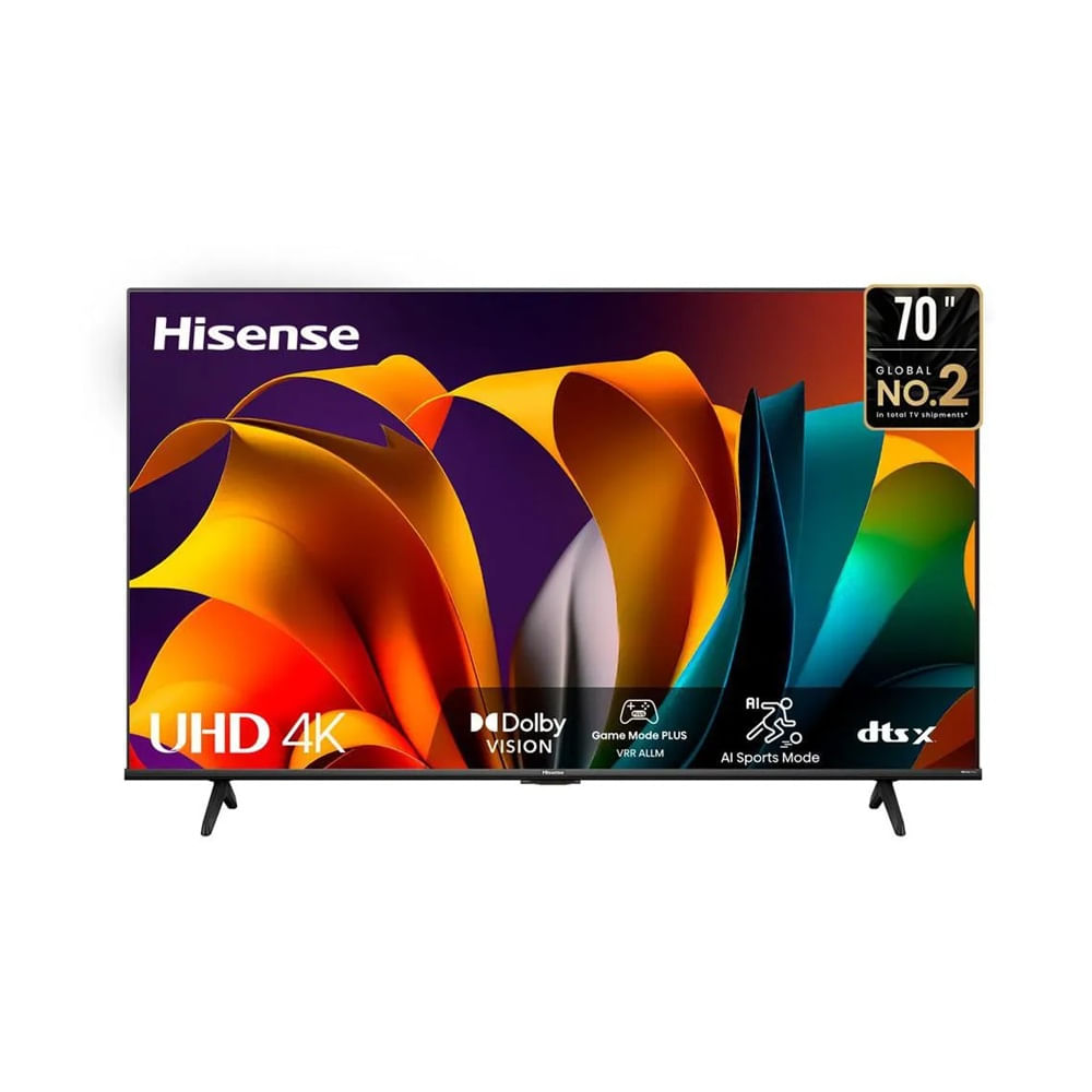 Televisor HISENSE LED 70"" UHD 4K Smart TV 70A6N Negro