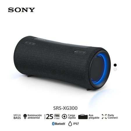 Sony Parlante Bluetooth SRS-XG300 Mega Bass Waterproof Negro