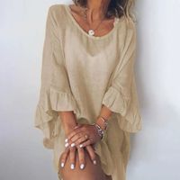 Salida Vestido De Playa Modelo Elena Khaki