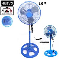 Ventilador Pedestal de 10 Celeste 60 Watts