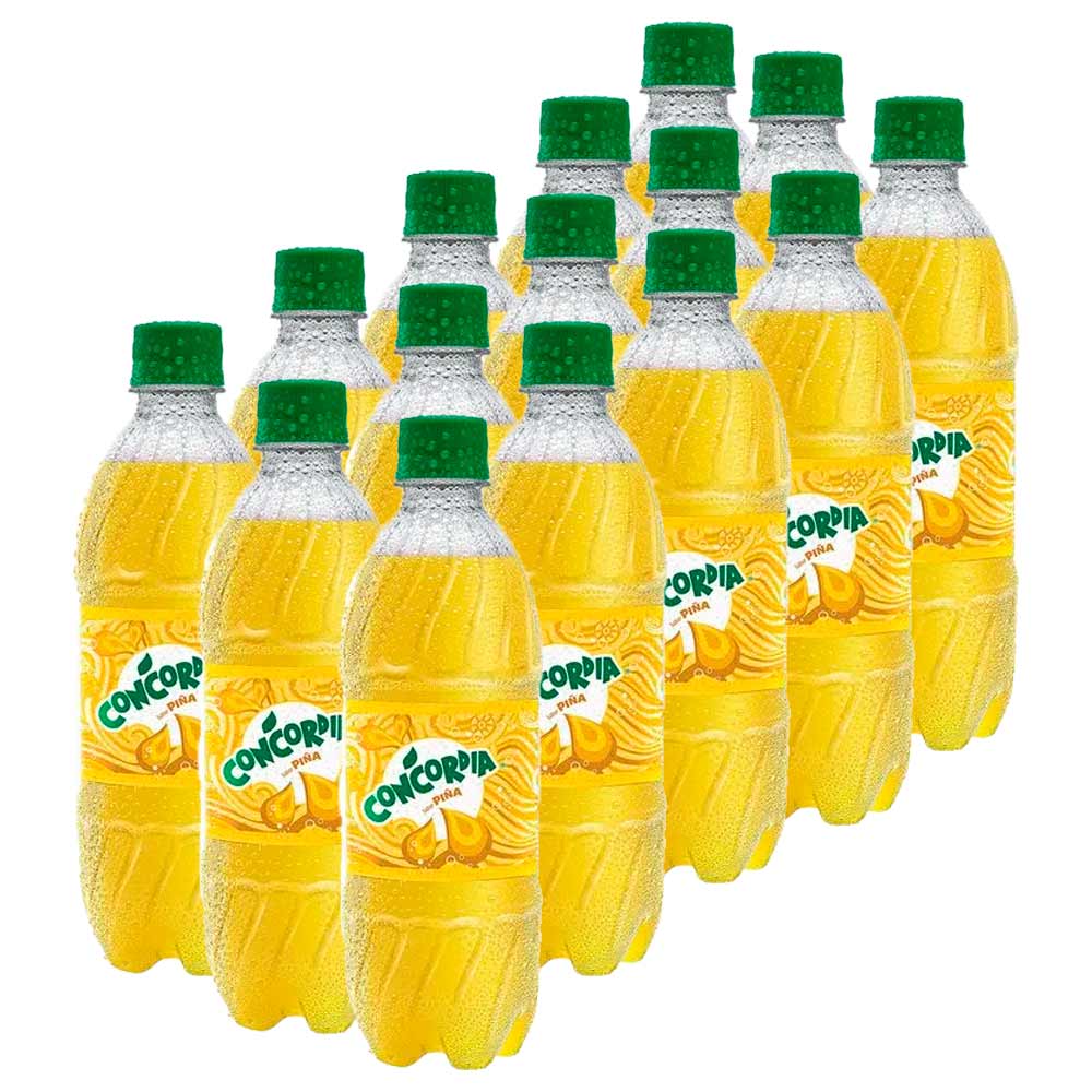 Gaseosa CONCORDIA Piña Paquete 15 Botellas 500ml c/u