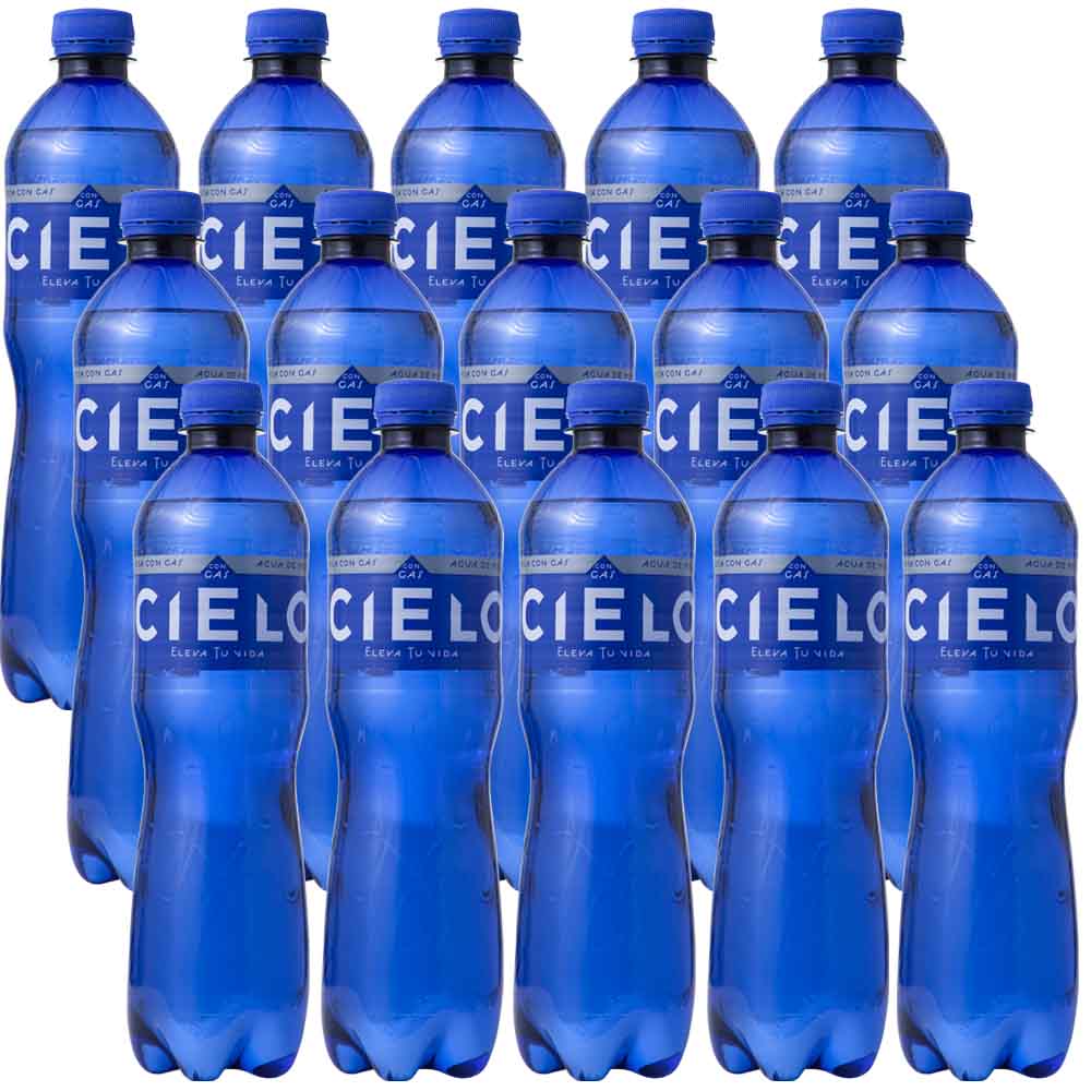 Agua de Mesa CIELO con Gas Paquete 15 Botellas 625ml c/u