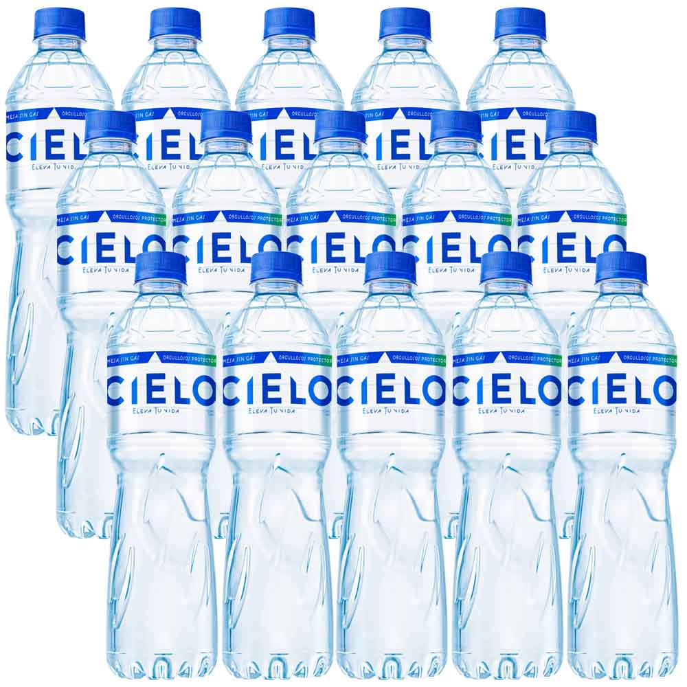 Agua de Mesa CIELO Sin gas Paquete 15 Botellas 625ml c/u