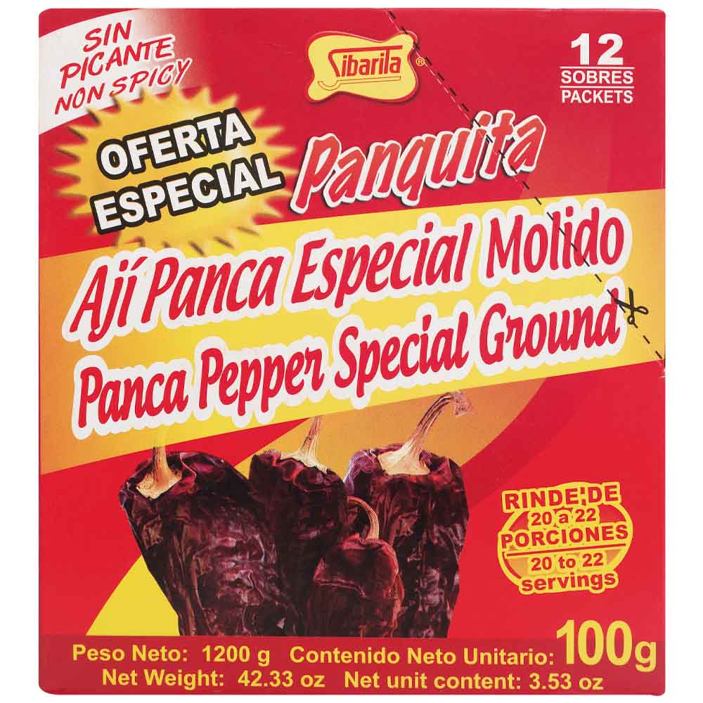 Ají especial SIBARITA Sin picante Caja 12 Bolsas 100g c/u