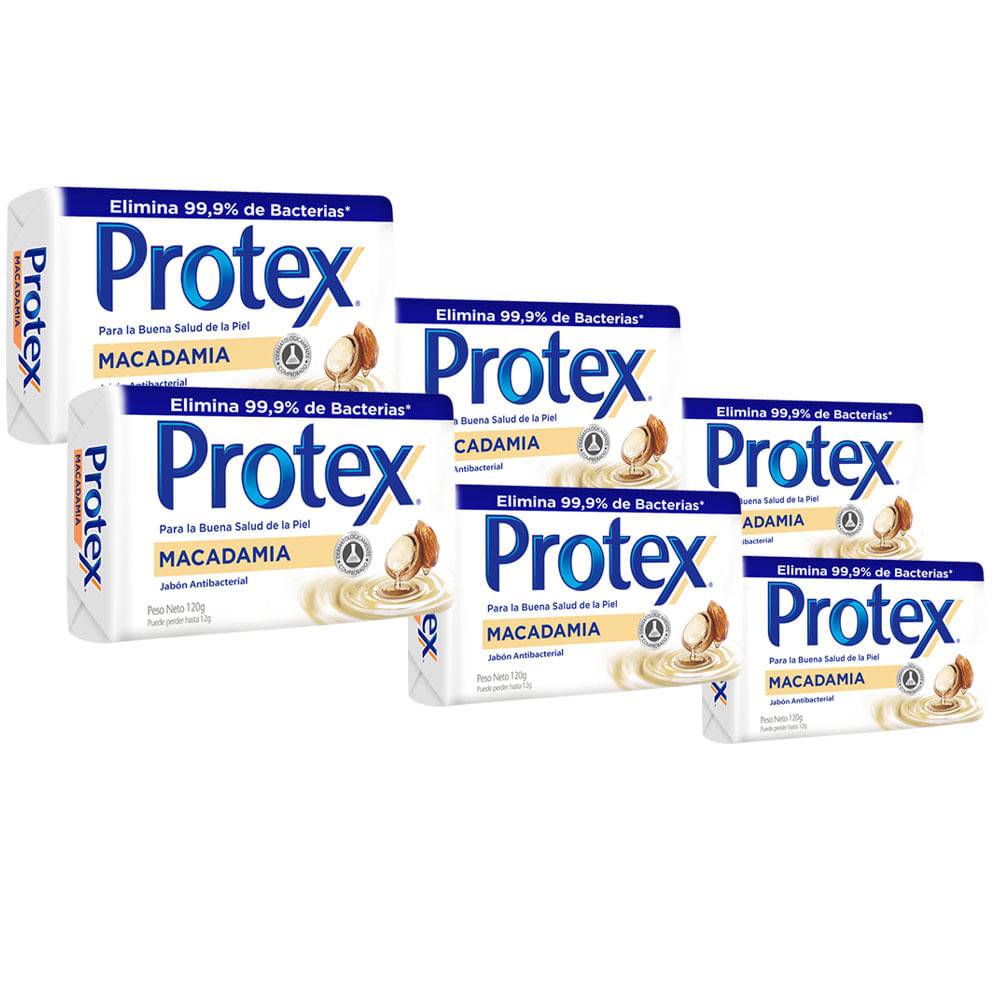 Jabón Antibacterial PROTEX Nutri Protect Macadamia Paquete 6 Cajas 110g c/u