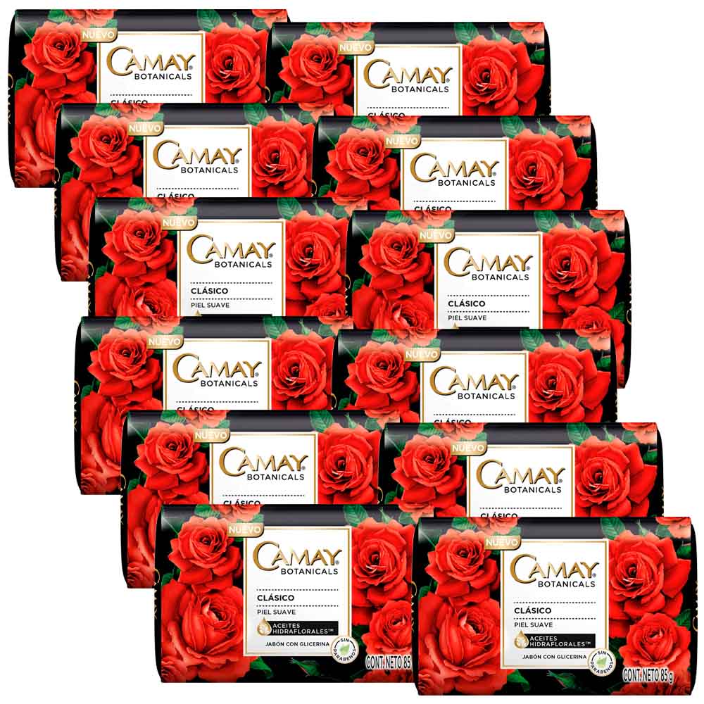 Jabón de Tocador CAMAY Clásico  Paquete 12 Barras 85g c/u