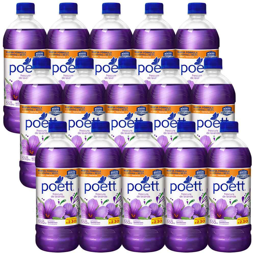 Limpiatodo POET Lavanda Paquete 15 Botellas 550ml c/u