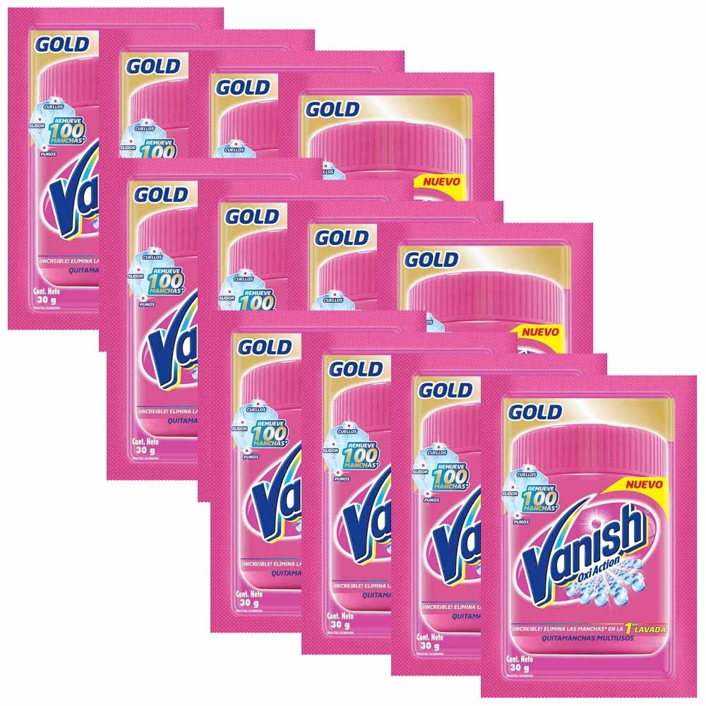 Quitamanchas VANISH Ropa Color Vanish Tira 12 Sobres 30g c/u