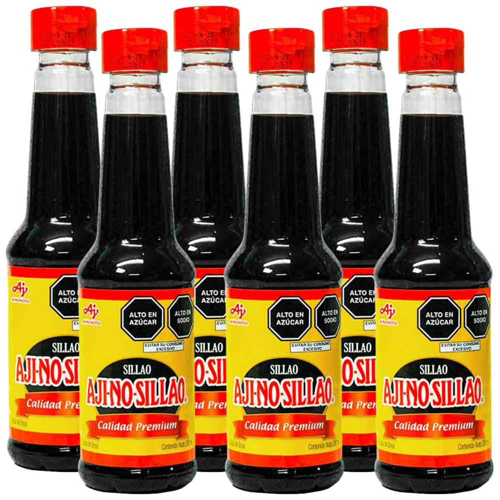 Salsa de Soya AJI-NO-SILLAO Paquete 6 Frascos 280ml c/u