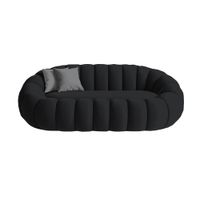 Sofá Aura Cozy 2 Cuerpos - Negro