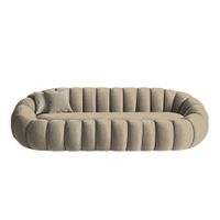 Sofá Aura Cozy 3 Cuerpos - Beige Claro