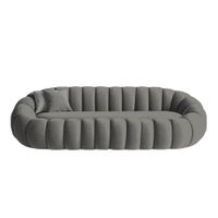 Sofá Aura Cozy 3 Cuerpos - Gris Oscuro