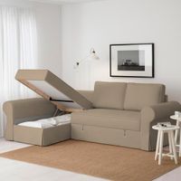 Sofá Cama Multifuncional Kamenica 3 cuerpos - Beige Claro