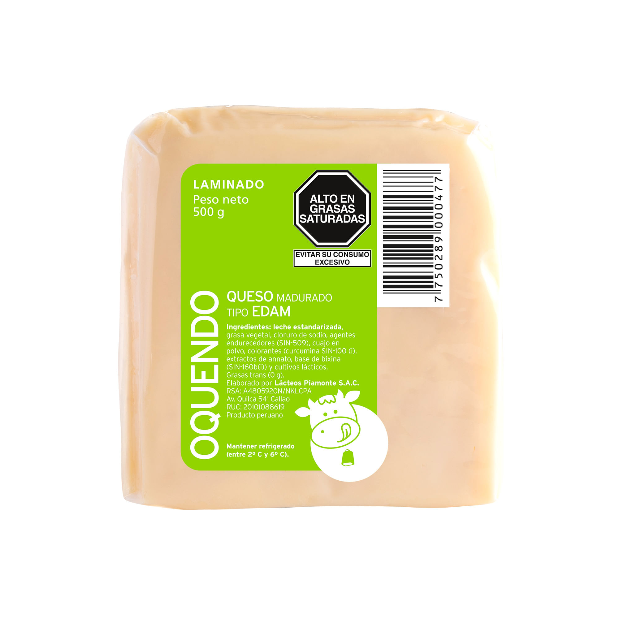 Queso Edam OQUENDO Tajada 500g