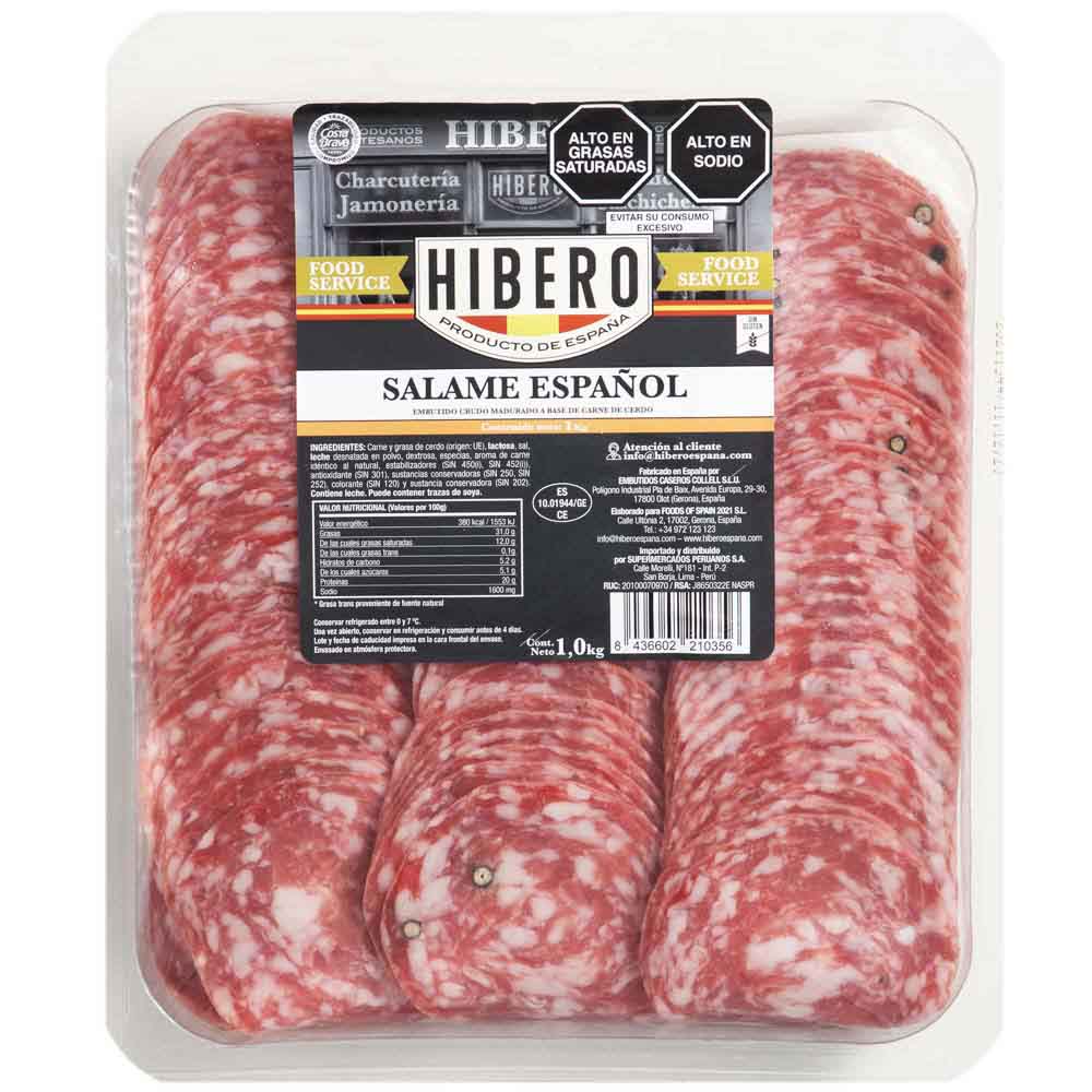 Salame Español HIBERO Paquete 1Kg
