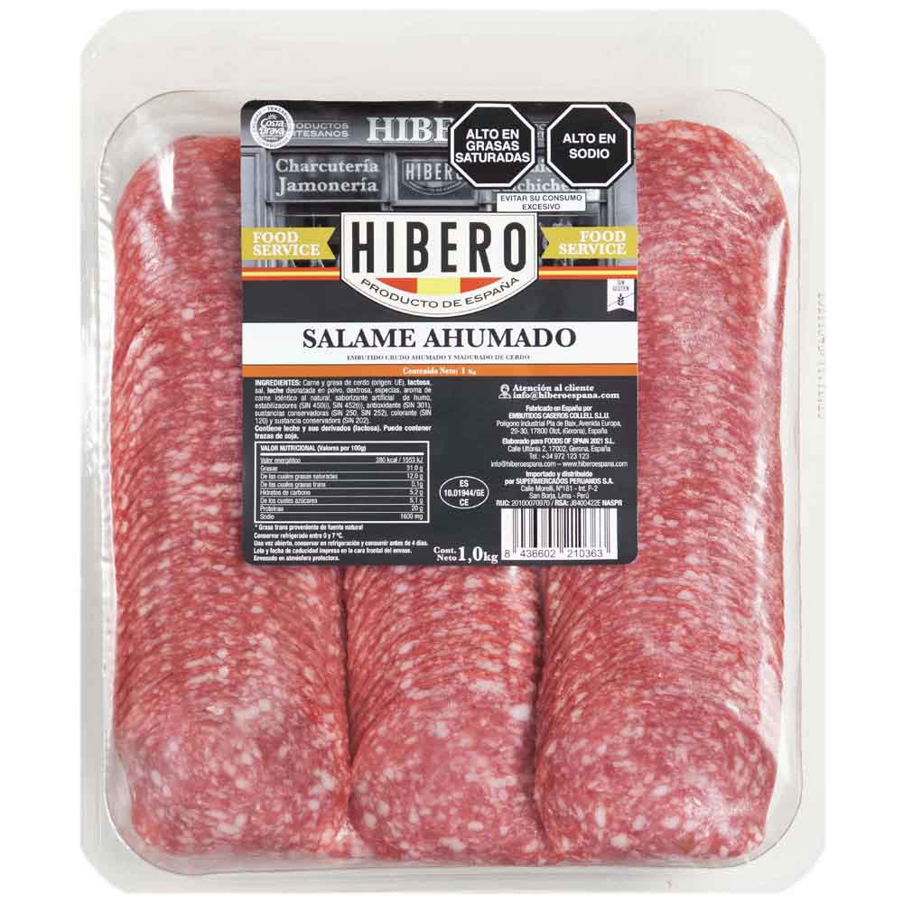 Salame Ahumado HIBERO Paquete 1Kg