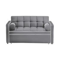 Sofá Cama Valandovo con almohadas 1.5 Plz - Gris claro
