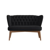 Sofá Chester Pearl 2 Cuerpos - Negro