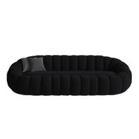 Sofá Aura Cozy 3 Cuerpos - Negro