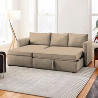 Sofá Cama Multifuncional Kozani 4 cuerpos - Beige Claro