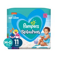 Pañales para Piscina PAMPERS Splashers Talla M-G Paquete 11un