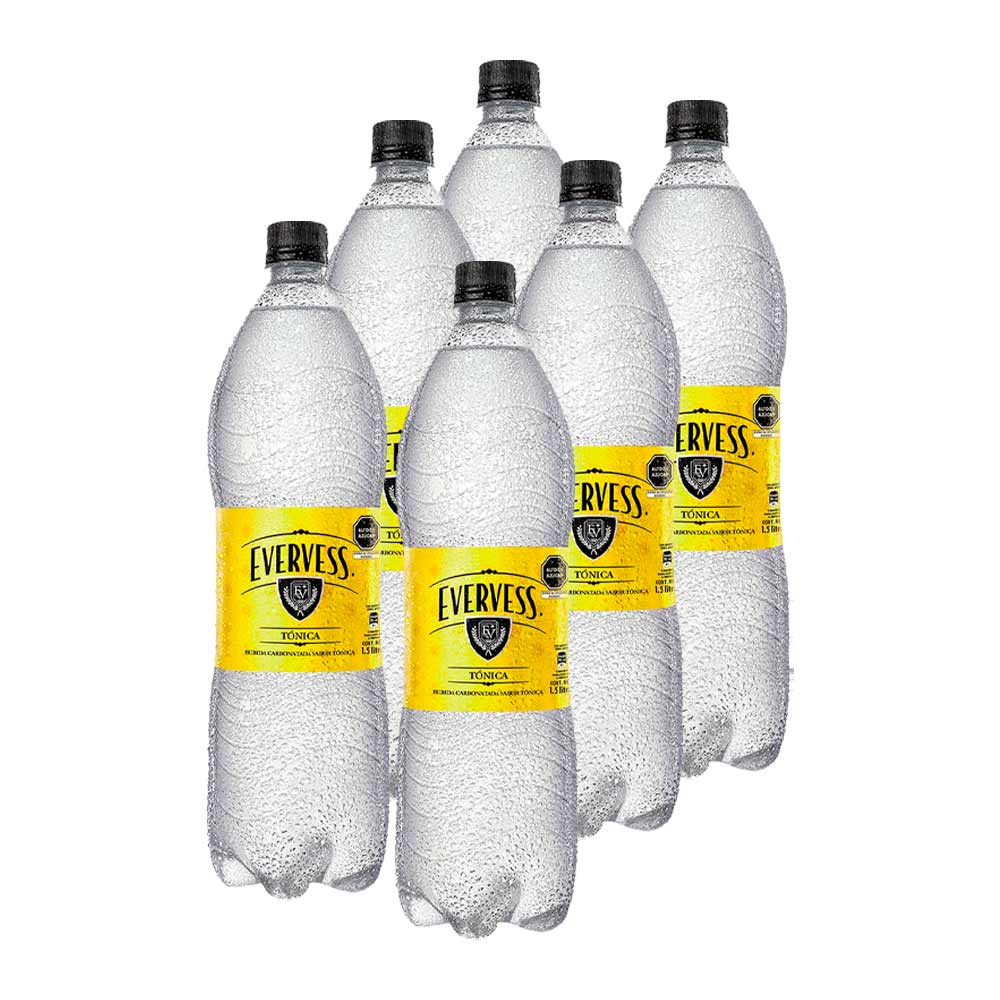Agua Tónica EVERVESS Paquete 6 Botellas 1.5L c/u