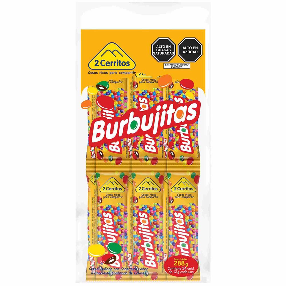 Chocolates 2 CERRITOS Burbujitas Confitería Paquete 24un