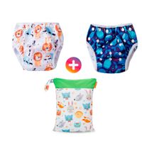 Pañal de Natación para Piscina Pack x 2 Unidades + Bolsa Impermeable SMT07