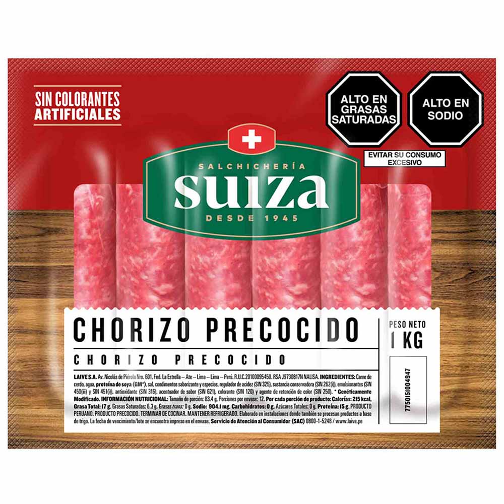 Chorizo Precocido SALCHICHERÍA SUIZA 400g