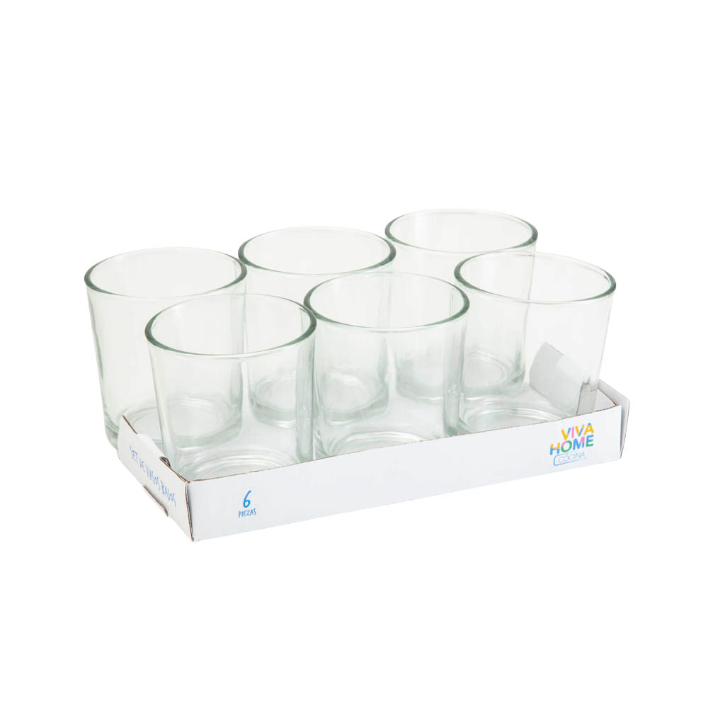 Set de Vasos Bajos VIVA HOME Caja 6un 120x185x190mm