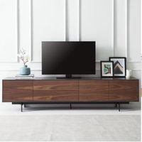 Mesa de TV Moderna Flaos Negro con Marrón R&R MUEBLES