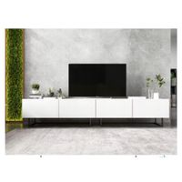 Mesa de TV Moderna Tupac Blanco R&R MUEBLES