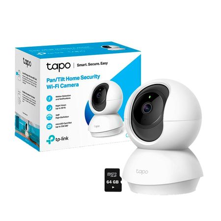 Cámara Wifi Vigilancia Tp Link Tapo C210 Giratoria 360 3Mp Sd 64Gb