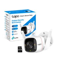 Cámara de Vigilancia Tapo C320WS 2K 4MP Tp-Link Wi-Fi Exterior + SD 128GB