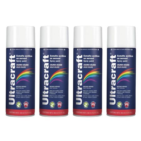 Pintura Spray Color Laca Transparente x4 Unidades Ultracraft 40041-4