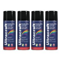 Pintura Spray Color Negro Mate x4 Unidades Ultracraft 40034-4