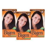 Pack de 3 tintes Bigen Castaño intenso #48