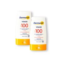 Crema Fotoprotectora Visage 100 SPF Dermosol 150g 2 Unidades