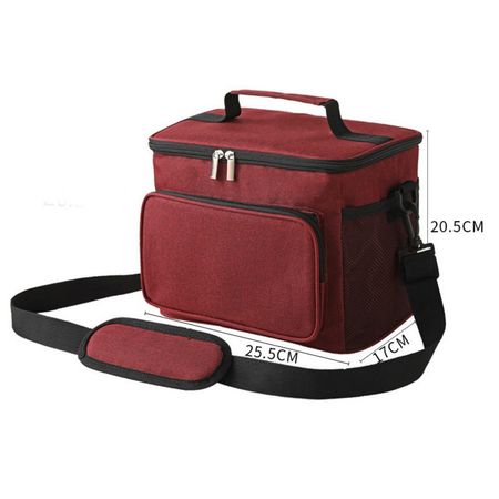 Fiambrera para hombres y mujeres, bolsa térmica para el almuerzo WCB008 Negro