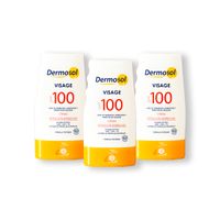 Crema Fotoprotectora Visage 100 SPF Dermosol 150g 3 Unidades