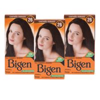 Pack de 3 tintes Bigen Castaño dorado #26