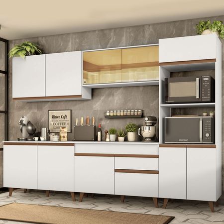 Mueble de Cocina Completa 310cm Reims 01 Blanco