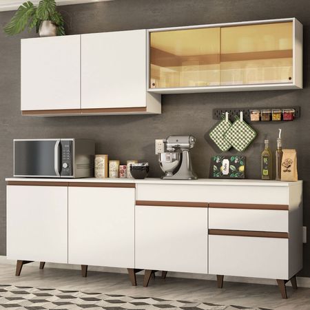 Mueble de Cocina Completa 240cm Reims 01 Blanco