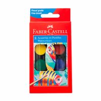 Colores Acuarelas FABER CASTELL Estuche 8un