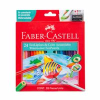 Lápices FABER CASTELL Eco-Lápices Color Acuarelable Caja 24un